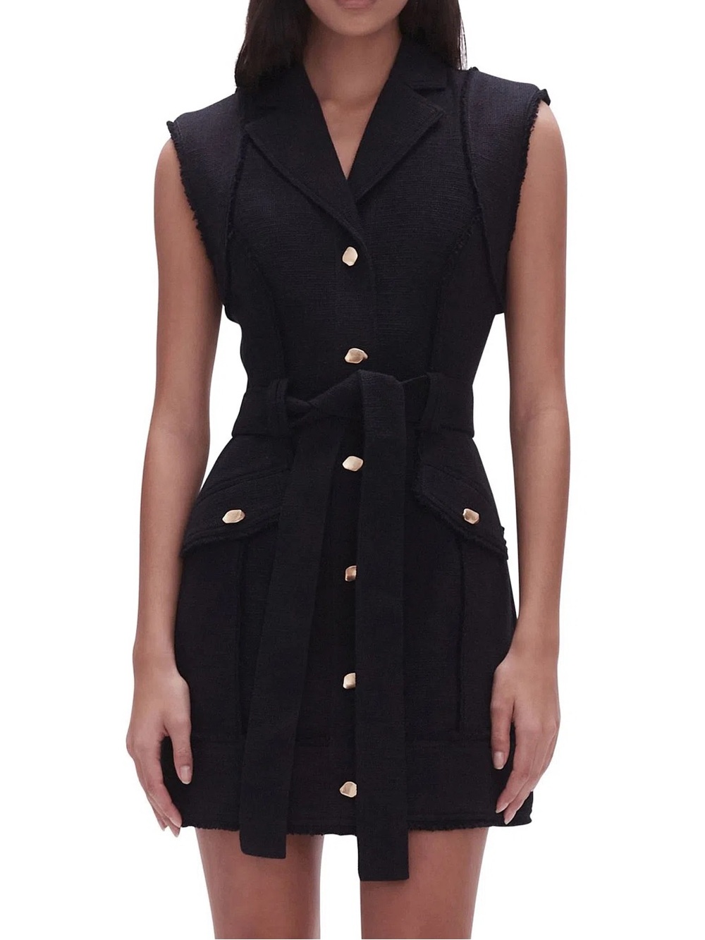 Rachel Zoe Black Fringed Sleeveless Vest